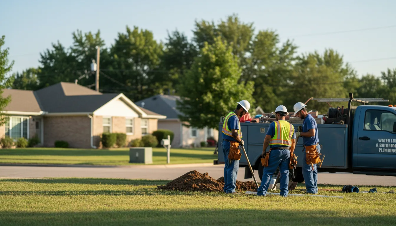 Residential water line and bathroom plumbing service in Greenway, AR